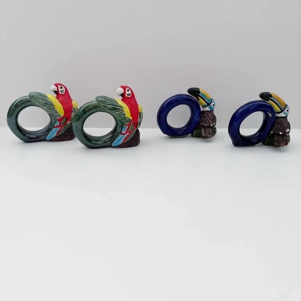 LEPS Pottery parrot toucan